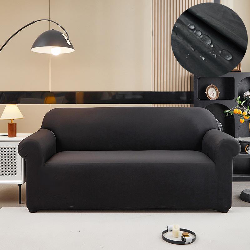 Simple Solid Color Waterproof Sofa Cover Elastic Dustproof Cover Cloth Anti Cat Scratch Urine Proof Sofa Towel Sofa Protective Cover
