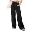 Womens High Waist Drawstring Cargo Sweatpants Casual Loose Long Pants