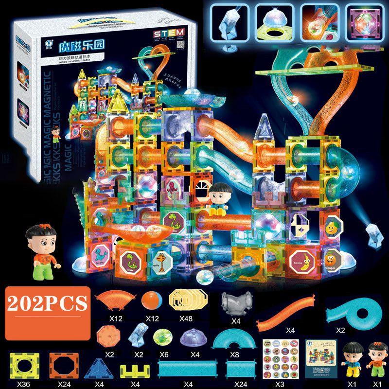Magnetic Lighting Building Blocks With Multicolor Educational Design**