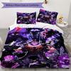 Solo Leveling Pattern Bedding,Quilt Set Quilt Cover Pillowcase Home Birthday Gift(1 * Duvet Cover + 2 * Pillowcase, Without Core)_lx