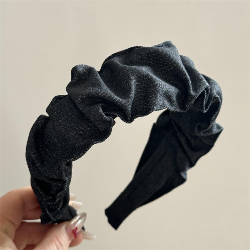 

Винтажные женские джинсовые повязки на голову с оборками