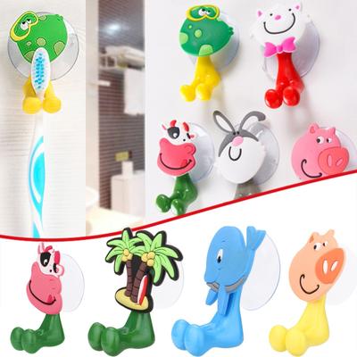 Newest 3D Cartoon  Cute Sucker Toothbrush Wall Holder Suction Cup Bathroom