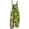 Women's Casual Loose Jumpsuit Christmas Print Wide Leg Jumpsuit Sleeveless With Pockets