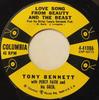 7inch Record TONY BENNETT PERCY FAITH  HIS ORC  Love Song From Beauty And The Beast 441086 Columbia 1957 US Jazz Used