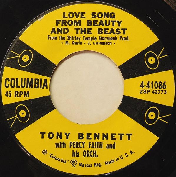 

7inch Record TONY BENNETT PERCY FAITH HIS ORC Love Song From Beauty And The Beast 441086 Columbia 1957 US Jazz Used