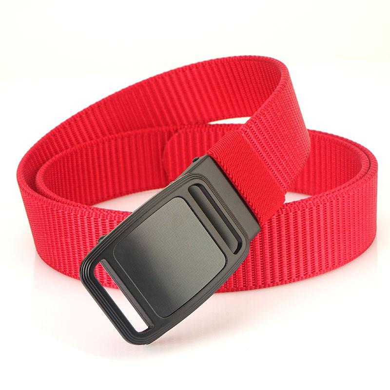 Automatic Alloy Button Head Outdoor Sports Nylon Men's Belt Casual Jeans