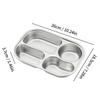 WORTHBUY 4/5 Grids 316 Stainless Steel Dinner Plate Portable Divided Lunch Box For Students Kids Large Capacity Food Contianer