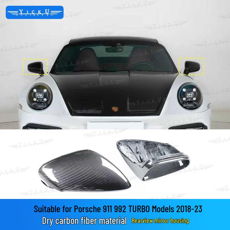 SD Style Dry Carbon Fiber Aerodynamic Kit for Porsche 911 992 Turbo: Front Lip, Rear Lip, Side Skirts, Rear Spoiler
