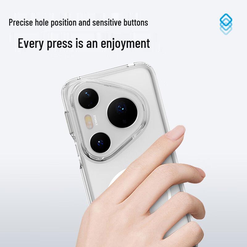 Mr. Blue Gorilla Transparent Magnetic Drop-Proof Phone Case for Huawei Pura 80 Series