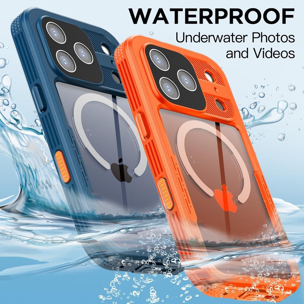 IP68 Waterproof Protective Case for IPhone 17 Pro Max 17 Air 17 Pro MagSafe Shock-proof All-round Protection Magnetic Cover