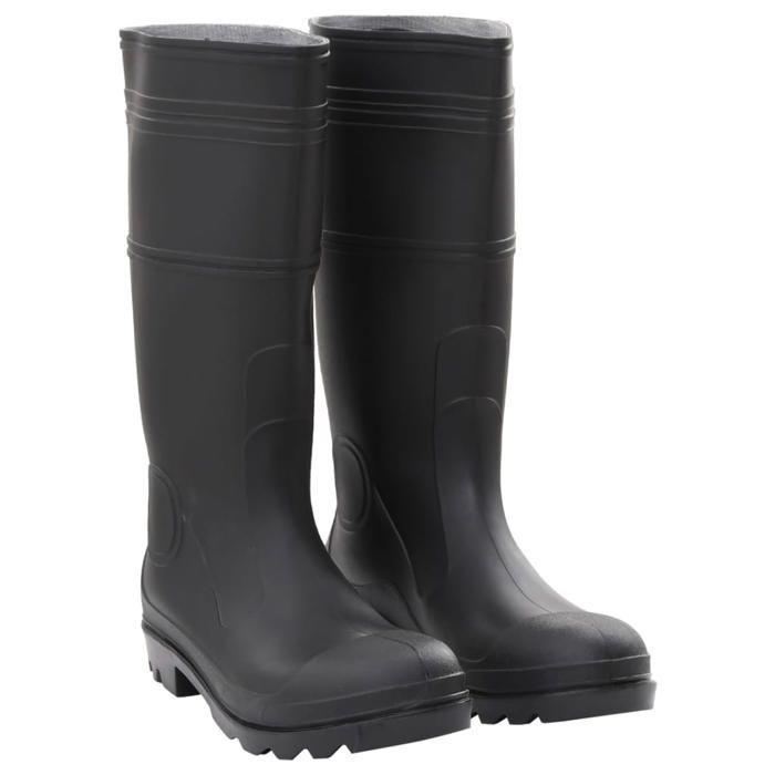 VidaXL Bottes de pluie noir taille 38-46 PVC