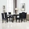 VidaXL 6x Dining Chair Velvet Black Kitchen Chair Seat 275220