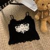 Summer Women Lace With Chest Pads Sling Tops Female Straps Tank Tops Harajuku Streetwear Camisole Sexy Butterfly Printed Crop Tops