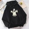 Felpa con Cappuccio Fantasma di Halloween da Donna Grafica Fantasma Cartone Animato Spettrale Stampa Donna Streetwear Felpa Neutra Donna Manica Lunga Top Divertente