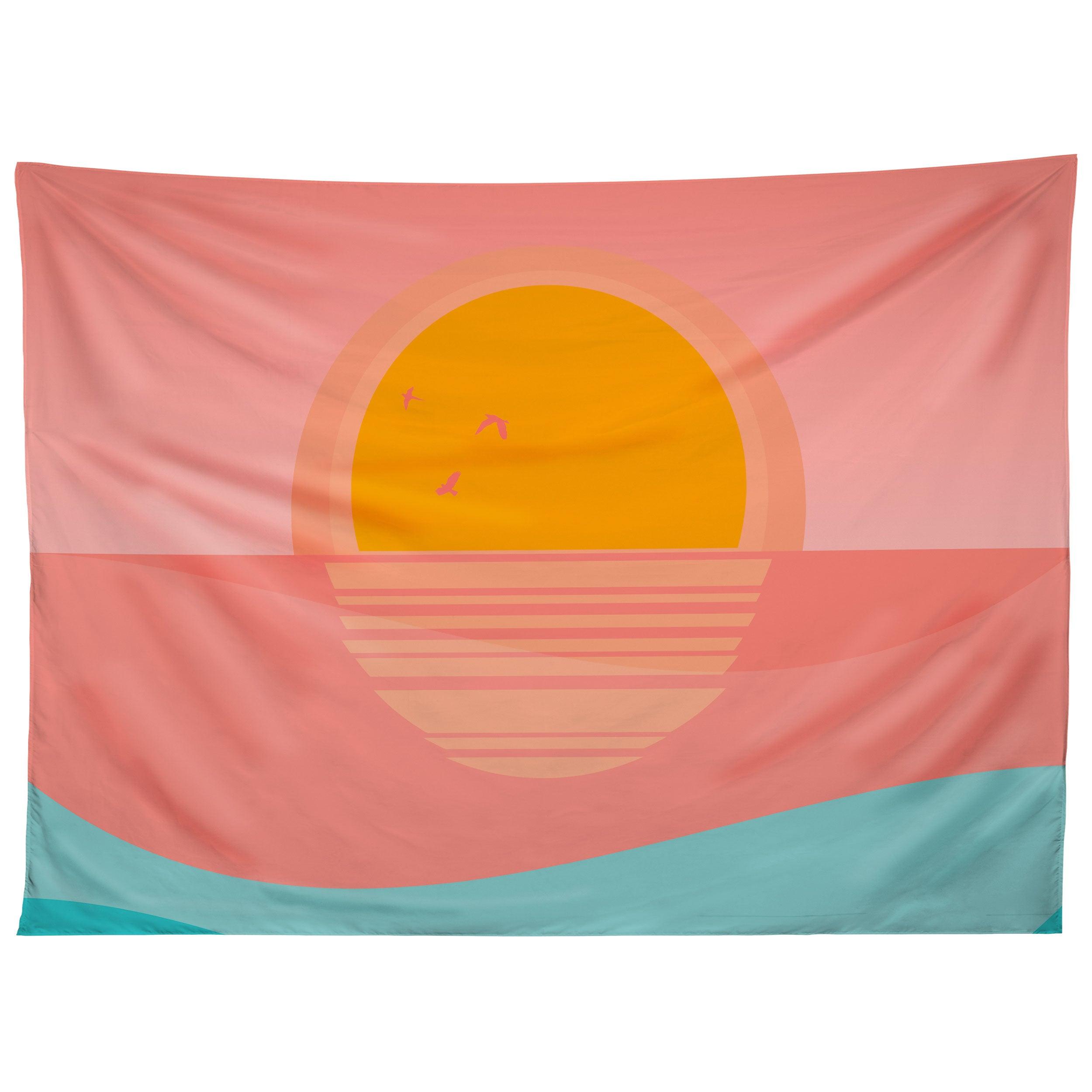 MINIMAL SUNSET 1 tapestry 75x100
