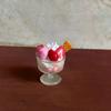 1pc Miniature Dollhouse Food Toy Strawberry Ball Pink Ice Cream Cup Model - DIY Decoration For Doll Accessories Kids Gift