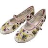 Fashion 2025 New Retro Flower Embroidery Mesh Ballet Flats for Women Plus Size Summer Fashionable Breathable Round Toe Mary Jane Shoes