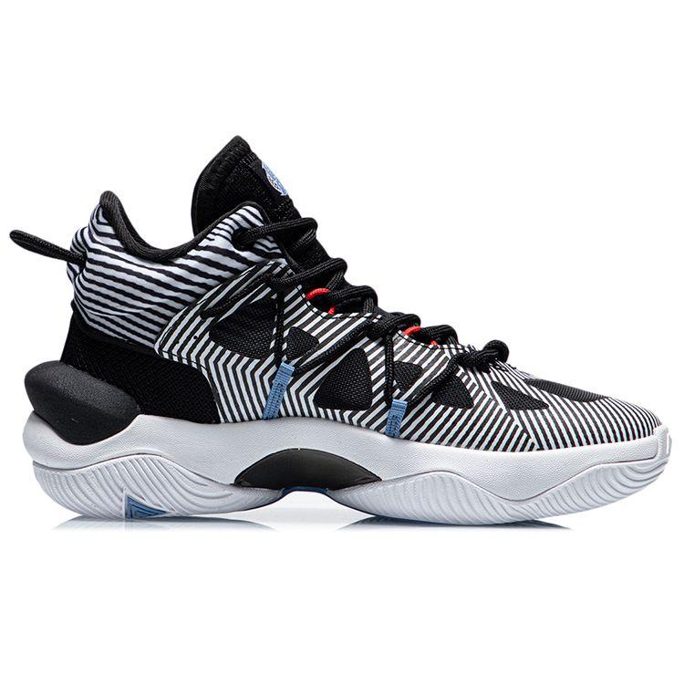Li-Ning Cloud Air Strike Low Youth Basketball Shoes Kids Sneakers Black Standard-White YKBR036-9