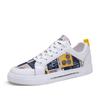 hot new men's vulcanized shoes flat casual shoes graffiti skate shoes fashion trend comfortable outdoor sports men's shoes