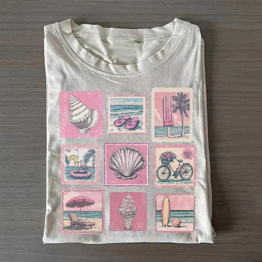 Vintage beach summer vacation tshirt, funny viral tshirt Unisex T-Shirt S