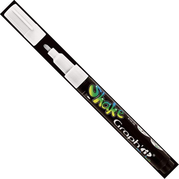 Graph'it shake 2,5 mm Marqueur peinture Graph'it Shake à base d'eau, - Couleur : Blanc - Code : 0000 - Pointe : fine, 2,5 mm - ous