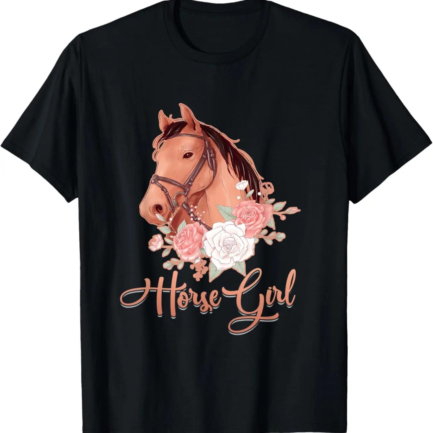 Just a Girl who loves Horses And Dogs Funny Horse & Dog T-Shirt S