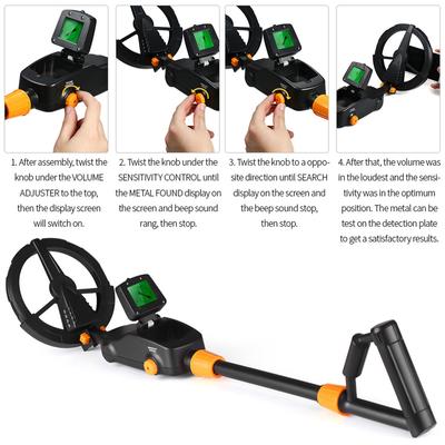 Metal Detector MD1008A Metal Detectors Pinpointer Professional Gold Detector Treasure Finder Depth Electronic Measuring Finder
