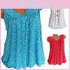 Dame Sommer Løs Ermeløs Vest T-skjorte Bluse Med Elegant Boho Blonde Design