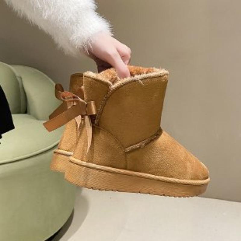 Women's padded lining soft thick sole heightening outdoor thickened warm lightweight comfortable stirrups ground cotton shoes snow boots