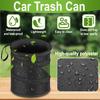 2 PCS Car Trash Can, Collapsible Pop-Up Car Garbages Can, Portable Garbage Bin With Elastic Band, Small Garbage Can For Back Seat Front Seat, For