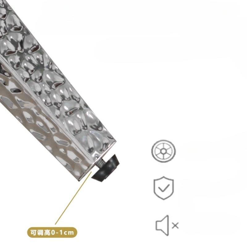 Metal Adjustable Furniture Cabinet Legs Water Ripple Stainless Steel Bathroom Cabinet Legs TV Cabinet Sofa Height Support Feet