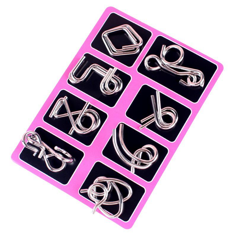 Teacher-Recommended 6-12 Year Olds Luban Lock 24-Piece Set: Nine Linked Rings Puzzle Toy
