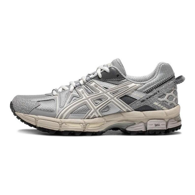 Asics Gel-Kahana 8 Silver Dark Grey Non-Slip Breathable Rebound Low-Top Casual Trail Running Shoes Women Sneaker Gray Brown 1012A978-028