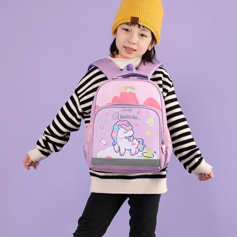 Children's schoolbag new cartoon cute unicorn backpack kindergarten baby burden reduction ridge protection small backpack