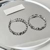 Round geometric prismatic earrings, fashionable commuting, simple and versatile earrings, cold wind temperament earrings, women