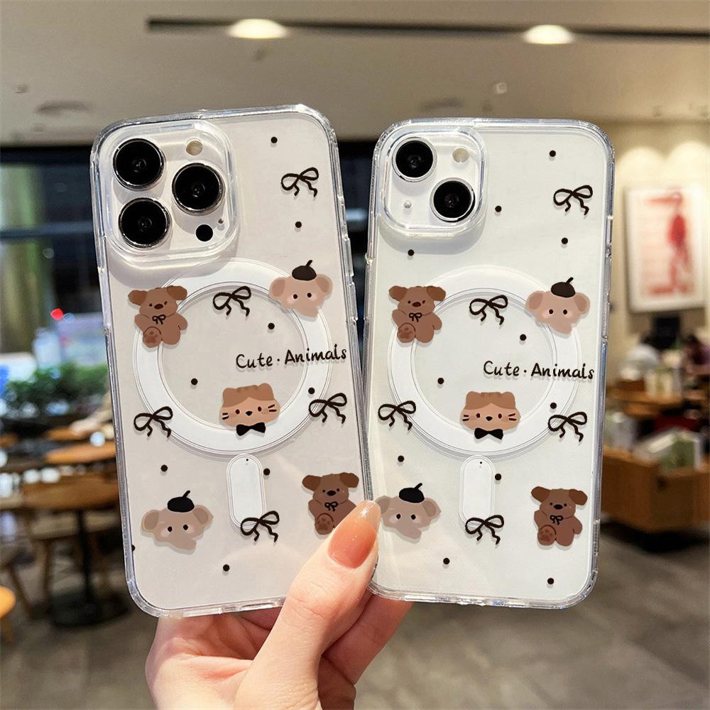 Magnetic Phone Case for iPhone 12 14 16 17 Pro 17 16 15 14 13 12 Pro Max  12 13 14 15  16 High Quality Shockproof Shell Full Protection Cute Style