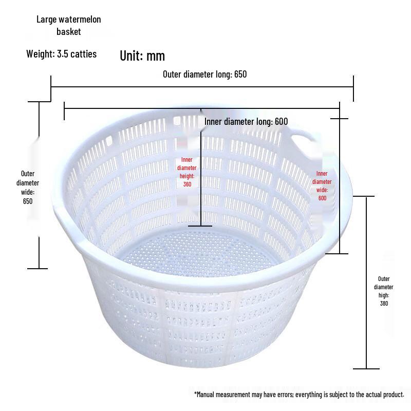 Thickened Plastic Storage and Turnover Basket