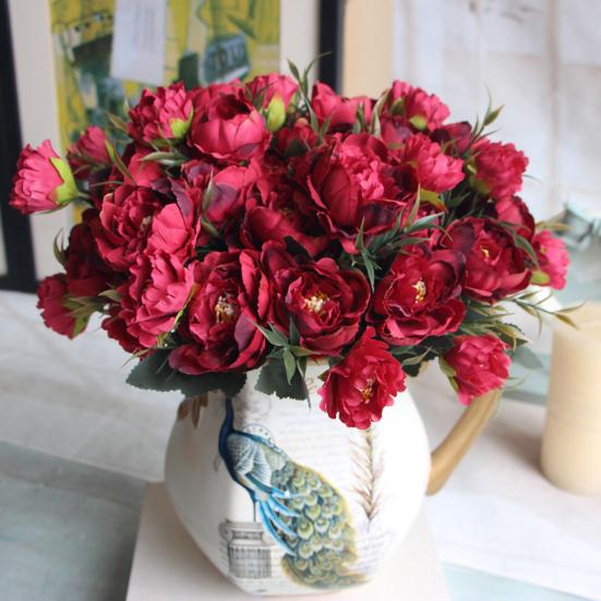 1Pc Artificial Flower Lifelike Multipurpose Silk Cloth Beautiful Decoration Floral for Wedding