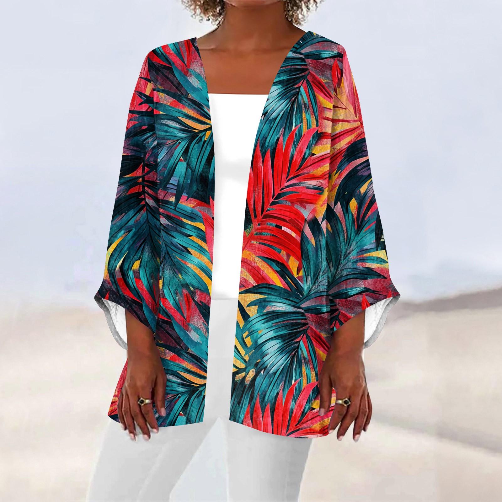 

Женская повседневная и модная легкая куртка средней длины с принтом, кардиган, кардиган XL оранжевый