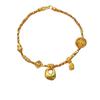 Gold Shop 999 Sand Gold Disco Bead Bracelet: Shiny Nugget & Lucky Charm for Girlfriend