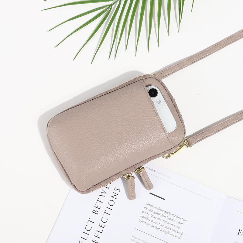 New Simple Shoulder Phone Bag Ladies Crossbody Fashion Lightweight Mini Zipper Small Bag Versatile Vertical Shoulder Bag