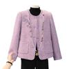 Elegant Spring French-Style Jacket for Middle-Aged & Elderly Women - Noble Lady Collection 2026