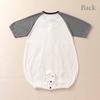 De Border Raglan Jersey All Snap Newborn Baby Baby Clothes Cool Baby Shower Baby Gift Cool Cute Boy Girl Monochrome Black and White Cotton Material