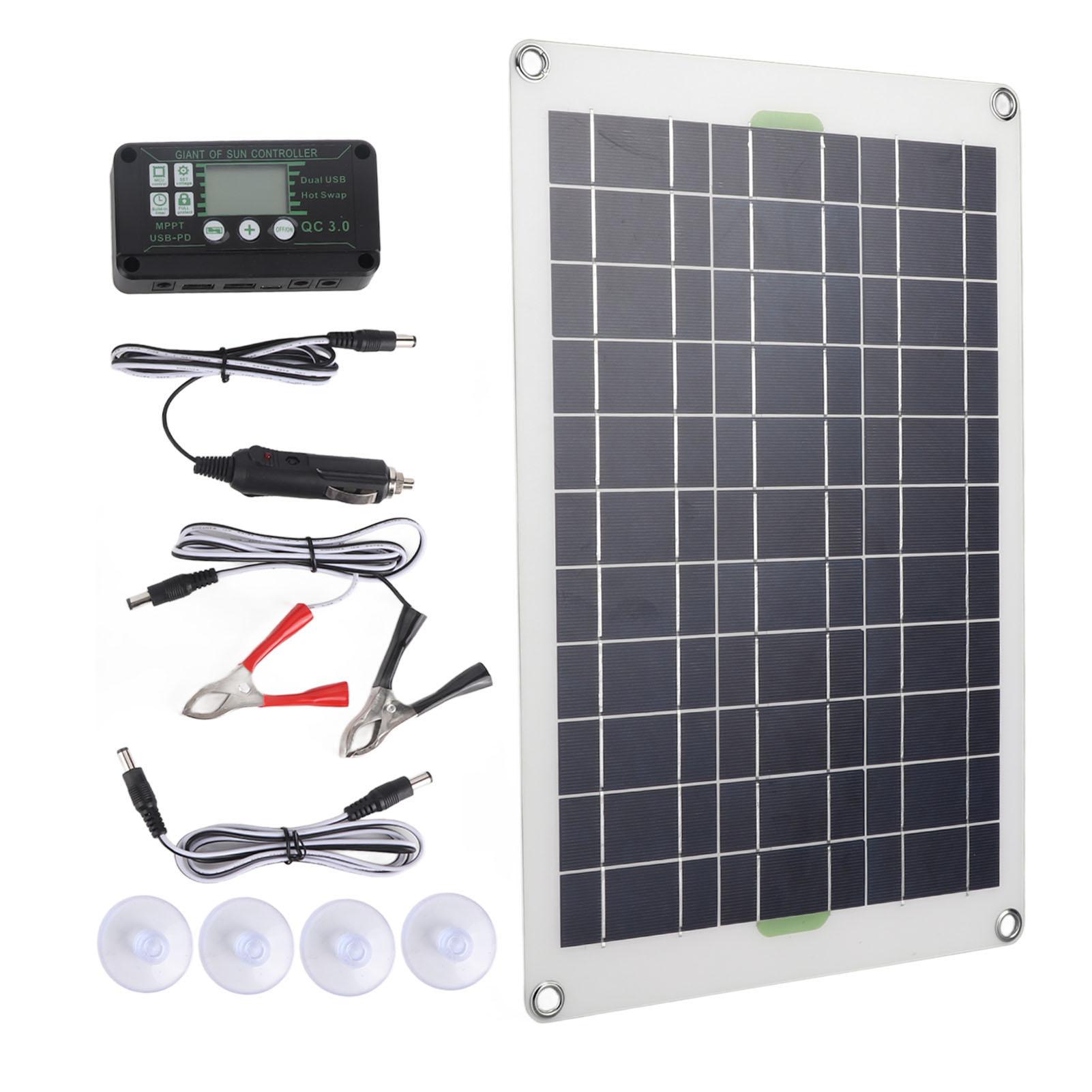 

50W Solar Panel Charger Monocrystalline Silicon 30A Charge Controller Solar Panel Kit for RV Marine Boat