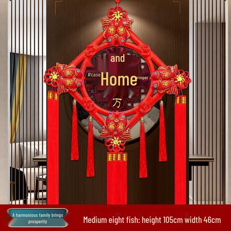 2025 High-End Chinese Knot Peace Fu Character Five Blessings Door Ornament for Living Room and Housewarming Decoration