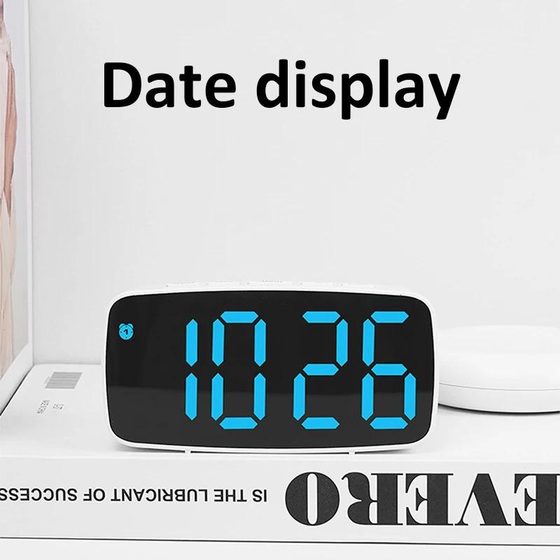 Super Loud Vibrating Alarm Clock LED Table Clock with Brightness Adjustment Desktop Clock for Heavy Sleeper Deaf Hard of Hearing