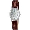 Citizen QQ Wristwatch Analog Waterproof Leather Strap VZ89-304 Ladies Silver