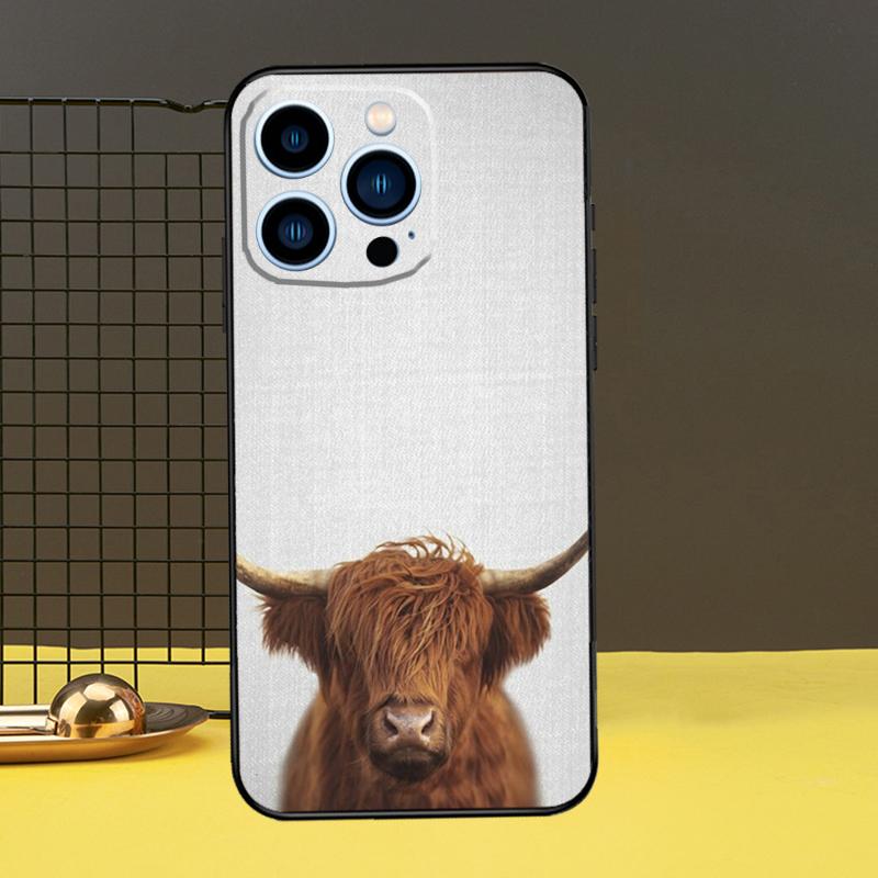

Чехол для телефона Highland Cows для iPhone 15 14 13 12 11 Pro Max X XR XS Max 7 8 Plus 12 13 Mini задняя крышка iPhone 14 Plus