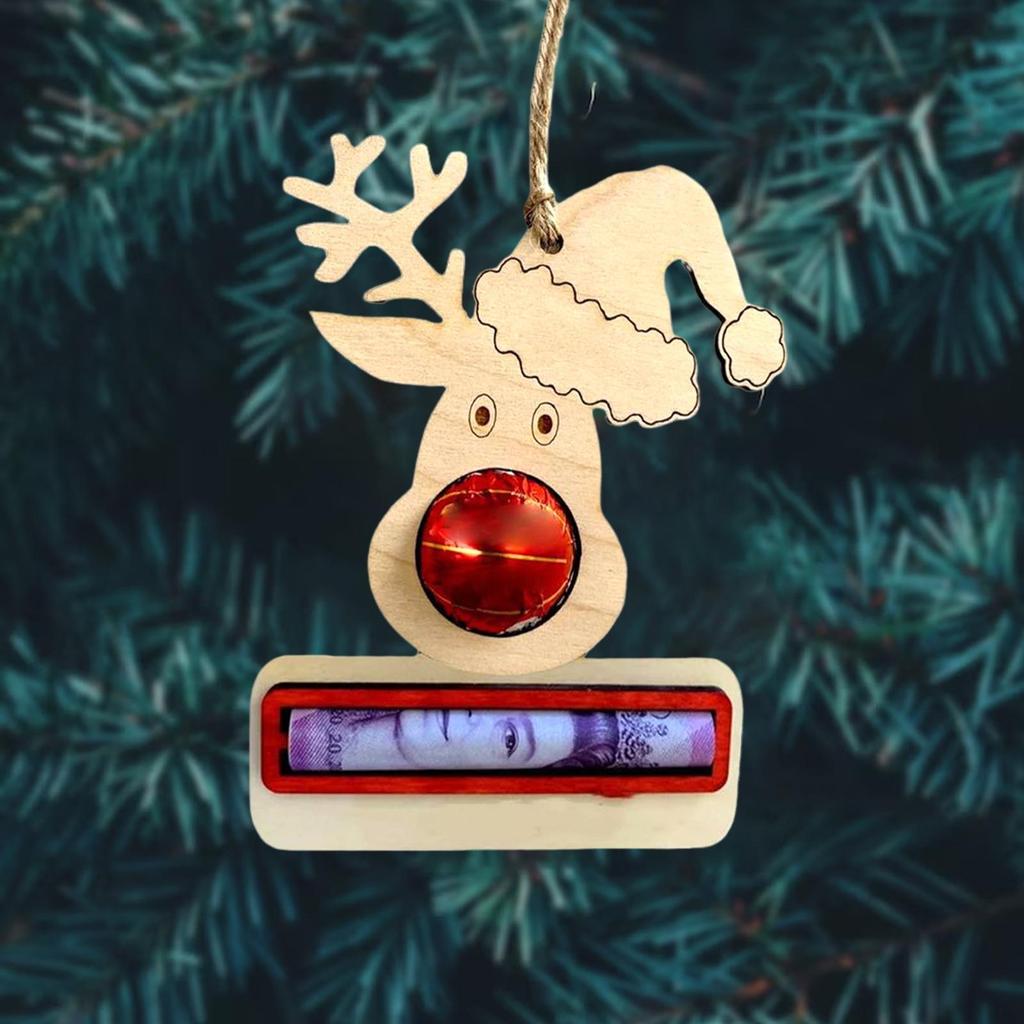 Christmas Gift Cards Theme Cartoon Print Money Holder Gift Cards Happy New Year Money Cards Handmade Money Holder Decor