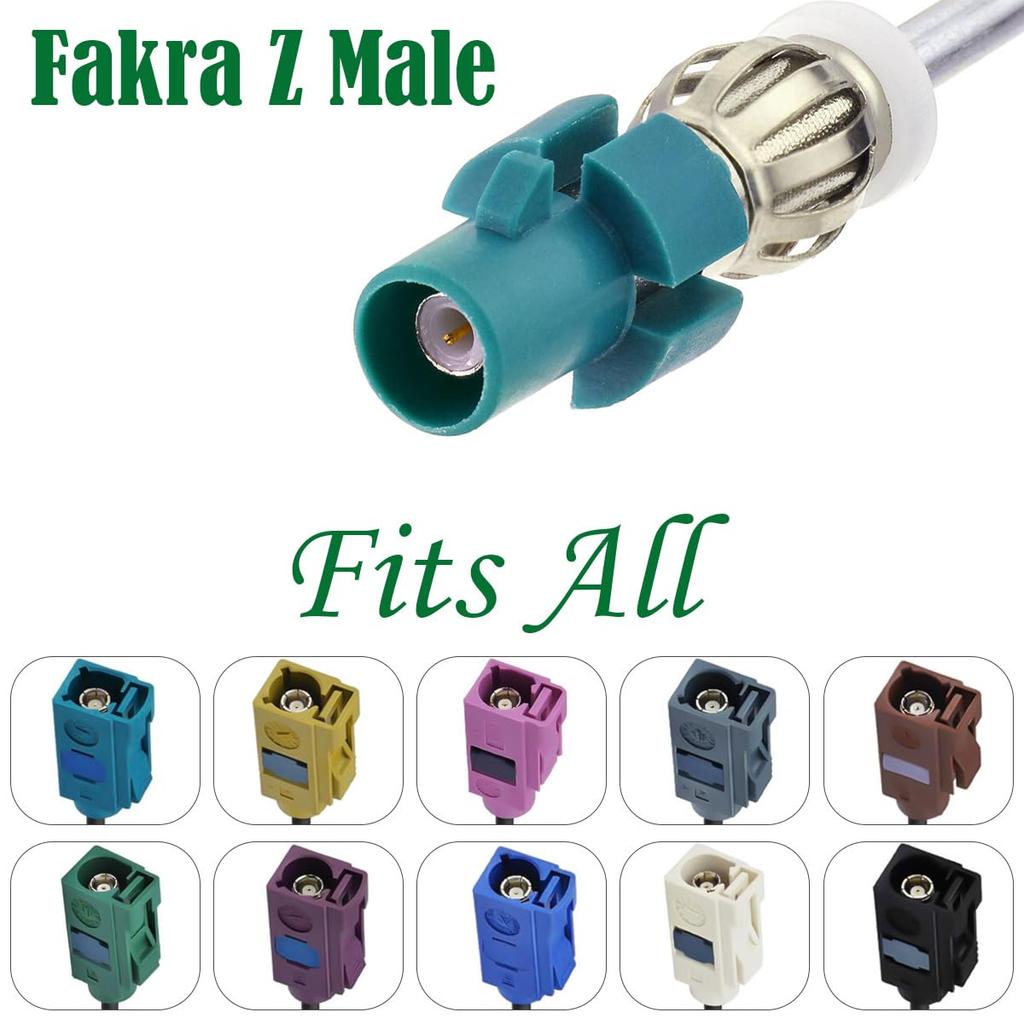 DAOKAI Fakra To DIN Adapter, FM/AM Radio Antenna Adapter for